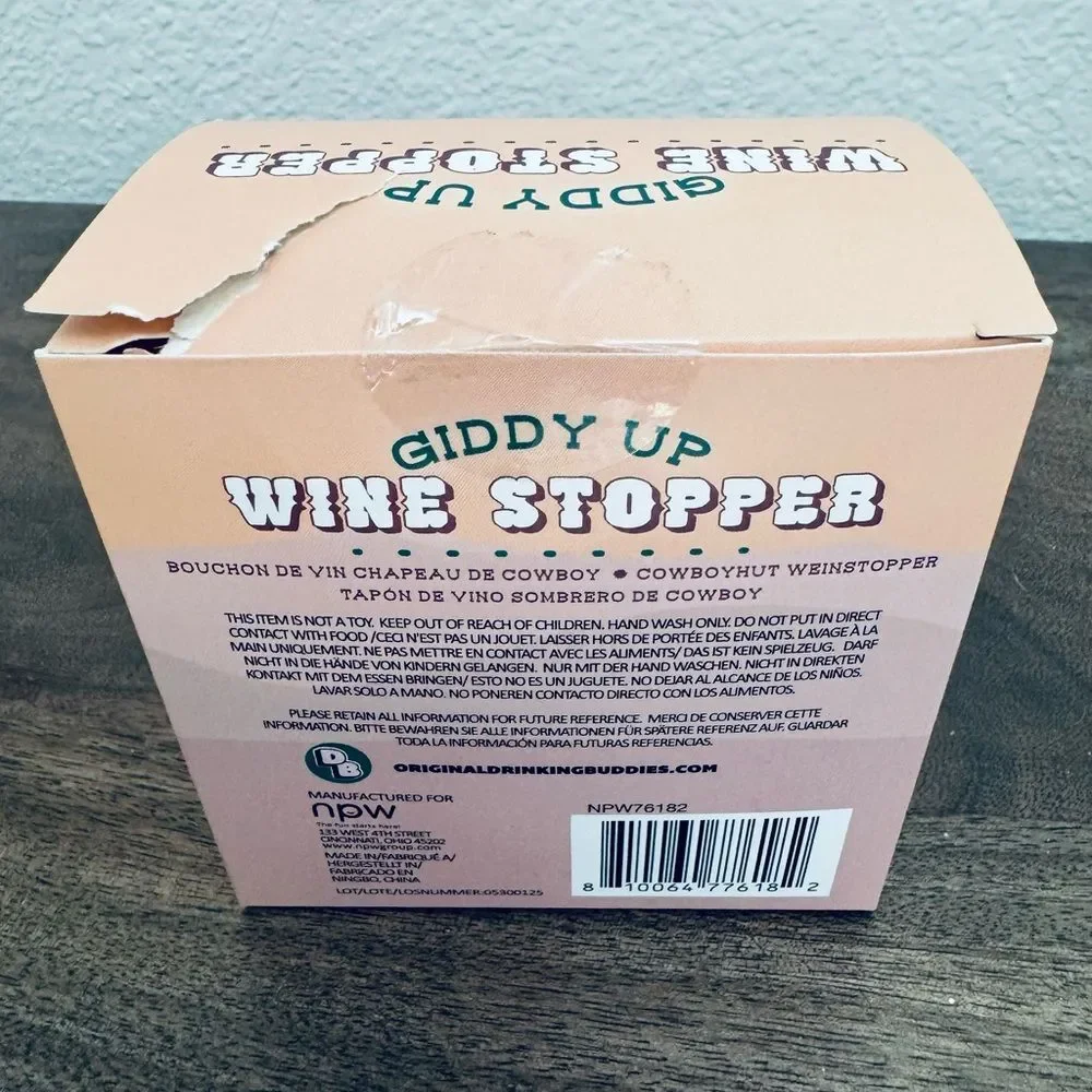 Giddy Up Hot Pink Cowboy Cowgirl Hat Wine Stopper